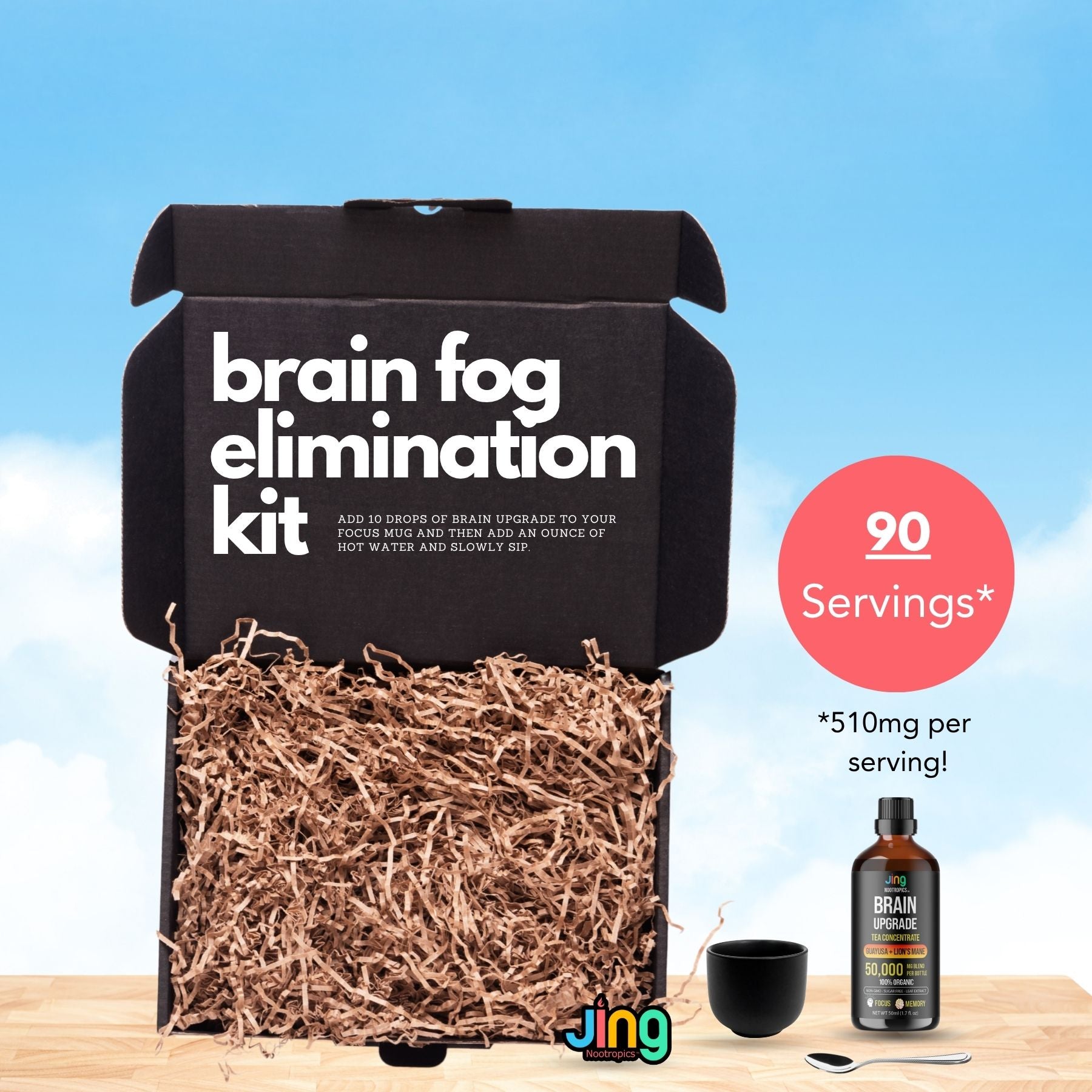 90 Servings of Jing Nootropics Brain Upgrade™ + Starter Kit