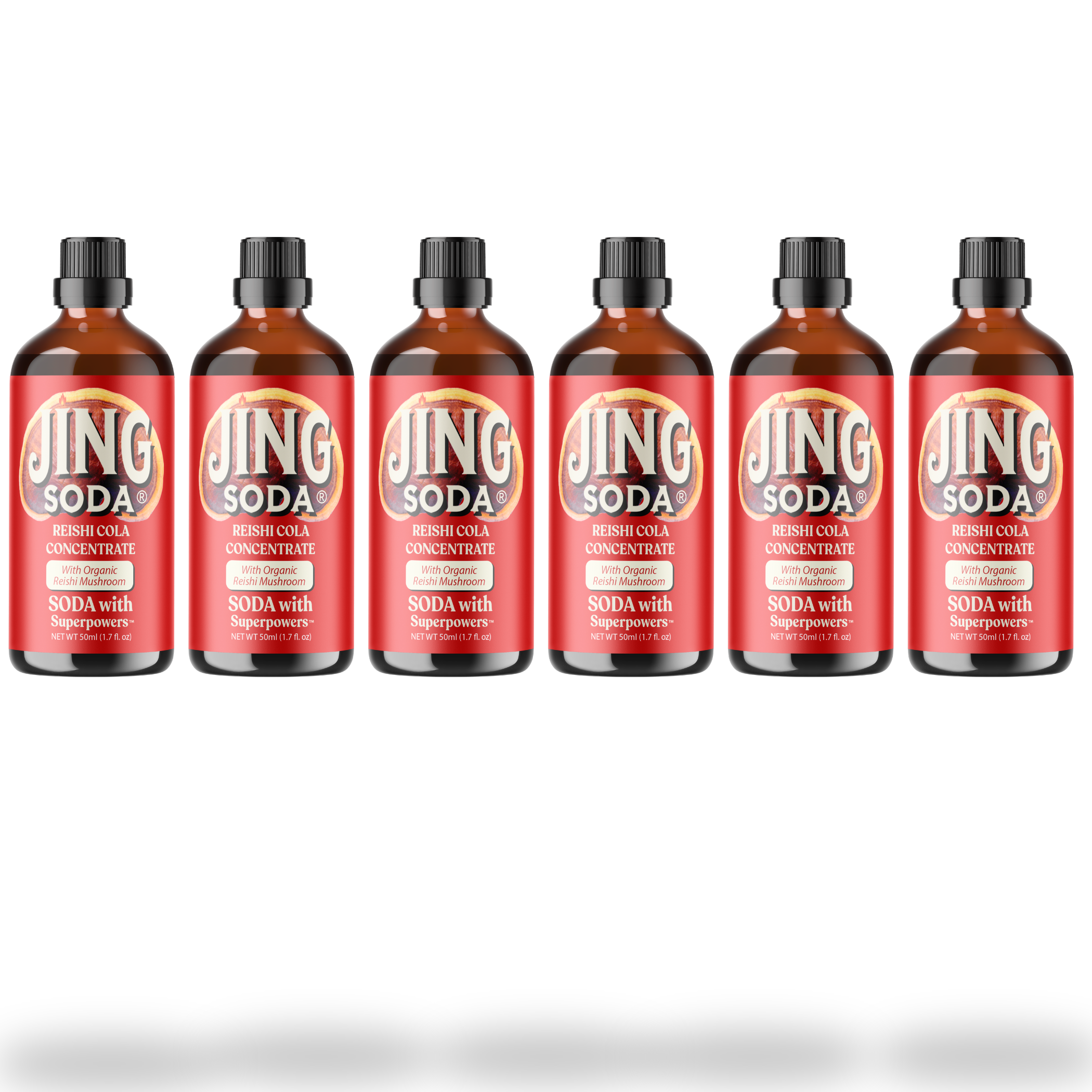 Jing Soda® Super Herb Cola - 6 Bottle Bundle!