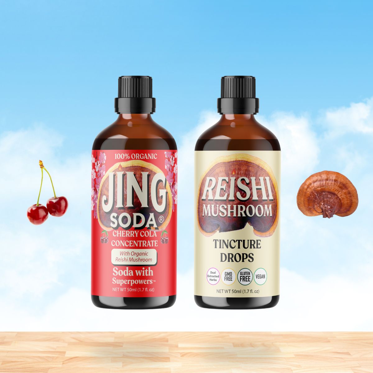 Jing Soda, Organic Cherry Cola Reishi Boost Bundle