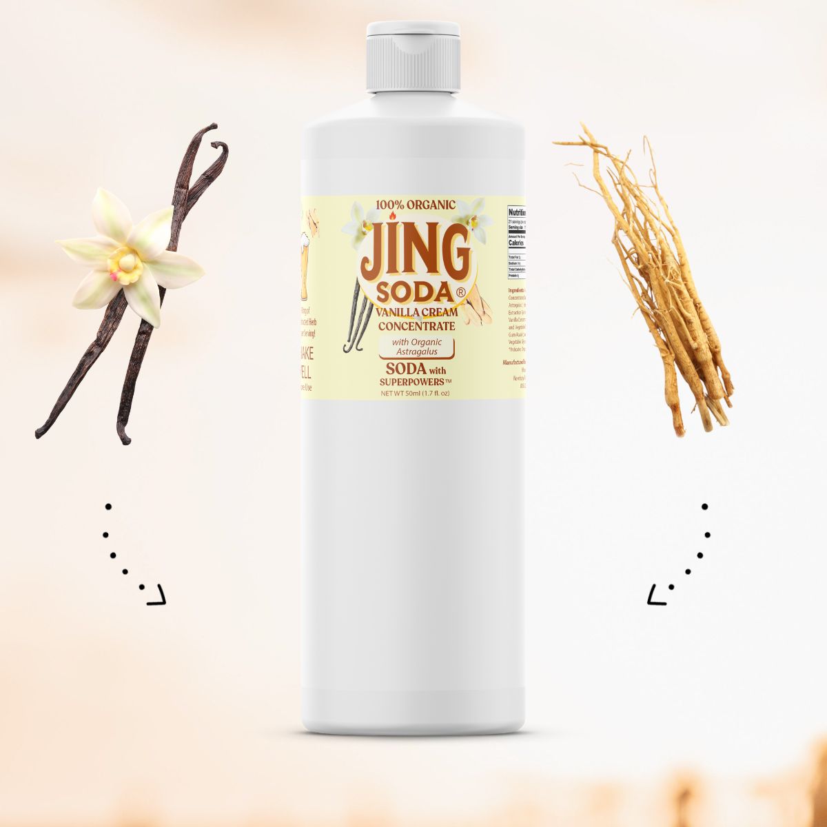 Jing Soda, Vanilla Cream, 32oz