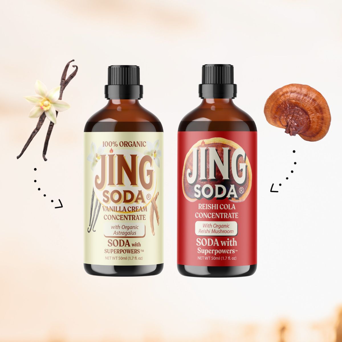 Jing Soda® Vanilla Cola, 2-Pack