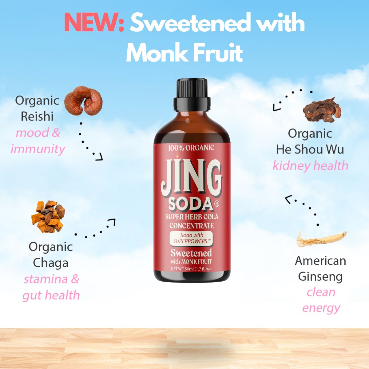 Super Herb Cola with Monk Fruit